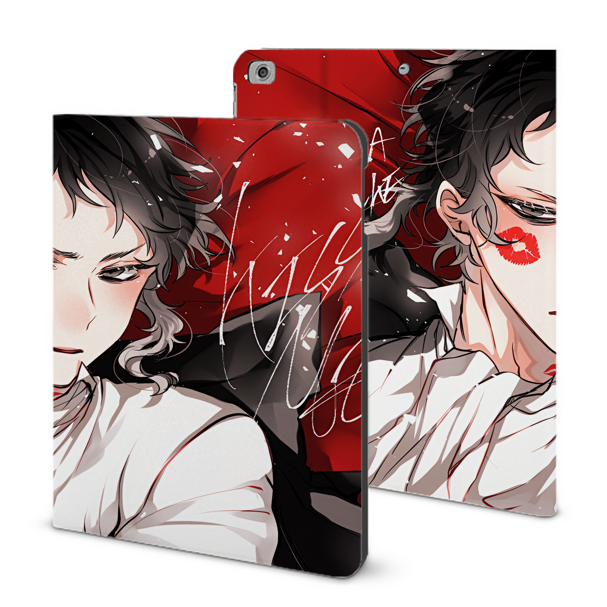 （画像用） 文豪ストレイドッグス Bungo Stray Dogs IPad ケース ブック型 PUレザー TPU 耐衝撃 軽量 薄型 ペン収納なし 全面保護 IPad 各モデル対応